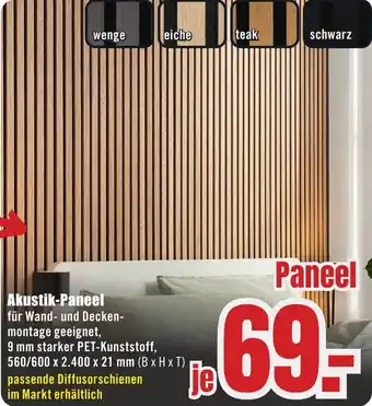 B1 Discount Baumarkt Akustik-Paneel Angebot