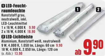 B1 Discount Baumarkt LED-Feuchtraumleuchte Angebot