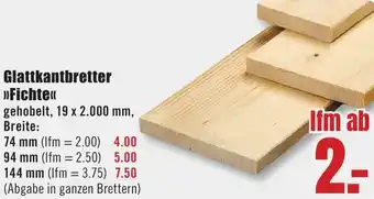 B1 Discount Baumarkt Glattkantbretter Fichte Angebot