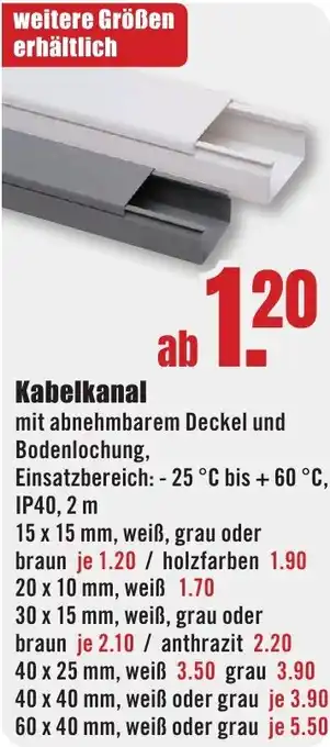 B1 Discount Baumarkt Kabelkanal Angebot