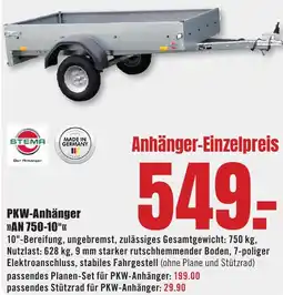 B1 Discount Baumarkt STEMA PKW-Anhänger AN 750-10" Angebot