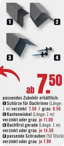 B1 Discount Baumarkt Schürze für Dachrinne Angebot
