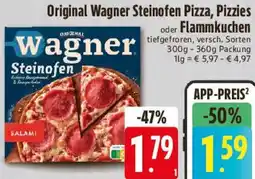 Edeka Original Wagner Steinofen Pizza, Pizzies oder Flammkuchen Angebot