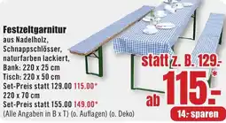 B1 Discount Baumarkt Festzeltgarnitur Angebot