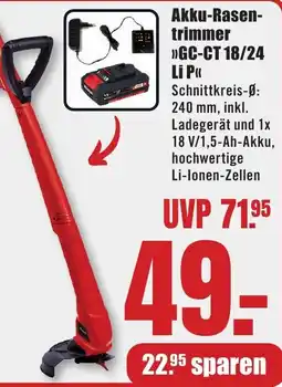 B1 Discount Baumarkt Einhell Akku-Rasentrimmer GC-CT 18/24 Li P Angebot
