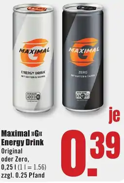 B1 Discount Baumarkt Maximal G Energy Drink Angebot