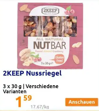 Action 2Keep Nussriegel 3 x 30g Angebot