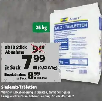 Hagebau Siedesalz Tabletten Angebot