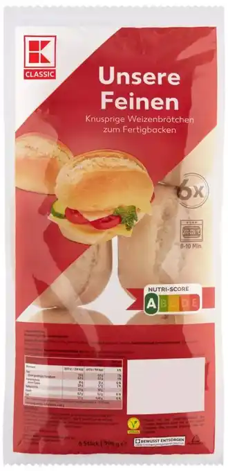 Kaufland K-Classic Unsere Feinen Weizenbrötchen Angebot