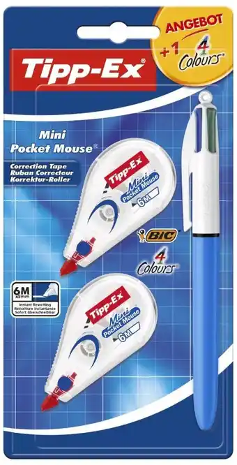 Kaufland Tipp-Ex Korrekturroller Mini Pocket Mouse 2+1 Angebot