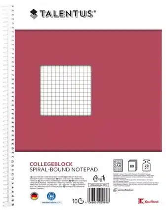 Kaufland Talentus Collegeblock DIN A4 Angebot