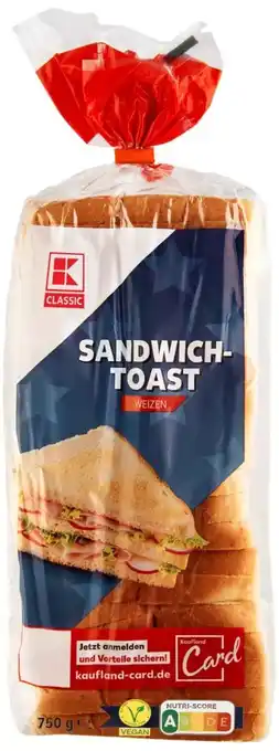 Kaufland K-Classic Sandwichtoast Weizen Angebot