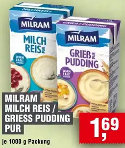 Handelshof Milram milch reis/ griess pudding pur Angebot