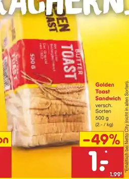 Netto Marken-Discount Golden toast sandwich Angebot