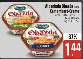 Edeka Alpenhain obazda lauchzwiebel Angebot