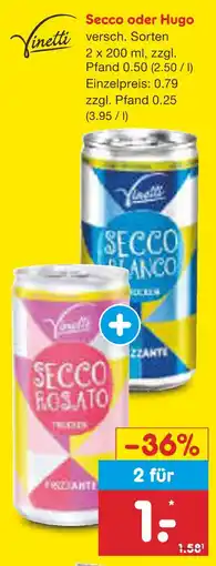 Netto Marken-Discount Vinetti secco oder hugo Angebot
