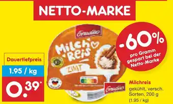 Netto Marken-Discount Milchreis Angebot
