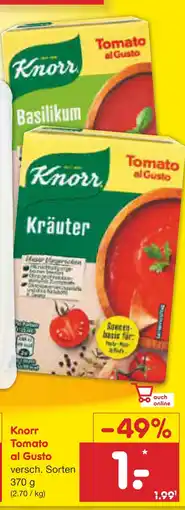 Netto Marken-Discount Knorr tomato al gusto Angebot