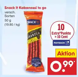 Netto Marken-Discount Snack it kabanossi to go Angebot