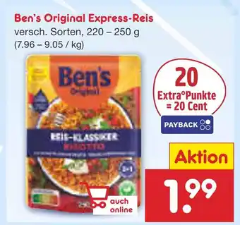 Netto Marken-Discount Ben's original express-reis Angebot
