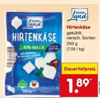 Netto Marken-Discount Gutes land hirtenkäse Angebot