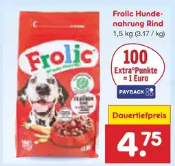 Netto Marken-Discount Frolic hundenahrung rind Angebot