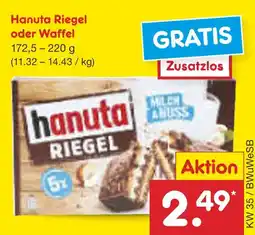 Netto Marken-Discount Hanuta riegel oder waffel Angebot