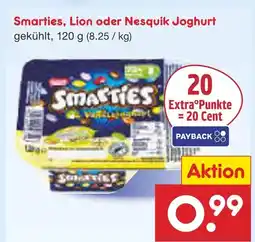 Netto Marken-Discount Smarties, lion oder nesquik joghurt Angebot