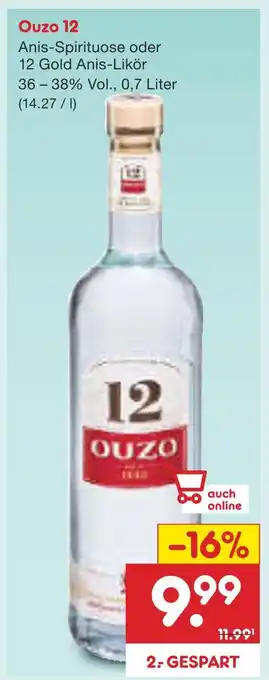 Netto Marken-Discount Ouzo 12 Angebot