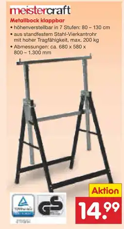Netto Marken-Discount Meistercraft metallbock klappbar Angebot