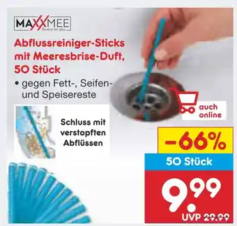 Netto Marken-Discount Maxxmee abflussreiniger-sticks mit meeresbrise-duft Angebot