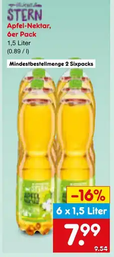 Netto Marken-Discount Stern apfel-nektar, 6er pack Angebot