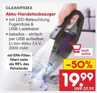 Netto Marken-Discount Cleanmaxx akku-handstaubsauger Angebot