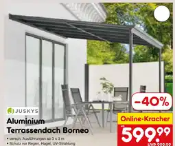 Netto Marken-Discount Juskys aluminium terrassendach borneo Angebot