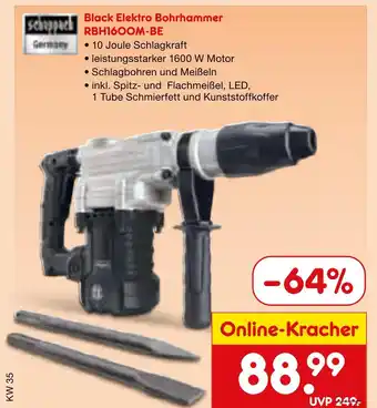 Netto Marken-Discount Scheppach black elektro bohrhammer rbh1600m-be Angebot