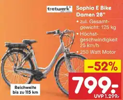 Netto Marken-Discount Tretwerk sophia e bike damen 28 Angebot