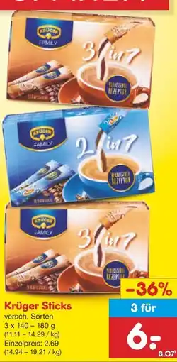 Netto Marken-Discount Krüger sticks 3 in 1 Angebot