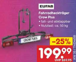 Netto Marken-Discount Eufab fahrradheckträger crow plus Angebot