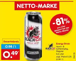 Netto Marken-Discount Black cat energy drink Angebot