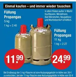 V Markt Füllung propangas Angebot