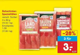 Netto Marken-Discount Rohschinken spezialitäten Angebot
