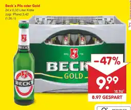 Netto Marken-Discount Becks pils oder gold Angebot