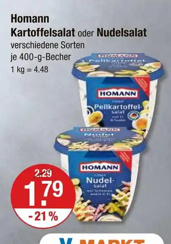 V Markt Homann kartoffelsalat Angebot