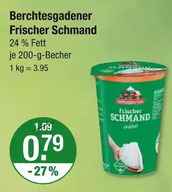 V Markt Berchtesgadener frischer schmand Angebot