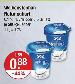 V Markt Weihenstephan naturjoghurt Angebot