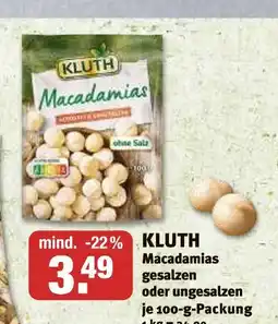 V Markt Kluth macadamias gesalzen Angebot