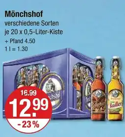 V Markt Mönchshof verschiedene sorten Angebot