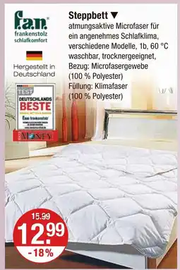 V Markt F.a.n. frankenstolz schlafkomfort steppbett Angebot