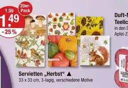 V Markt Servietten 'herbst' Angebot