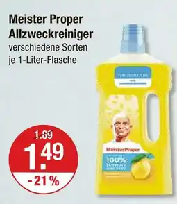V Markt Meister proper allzweckreiniger Angebot